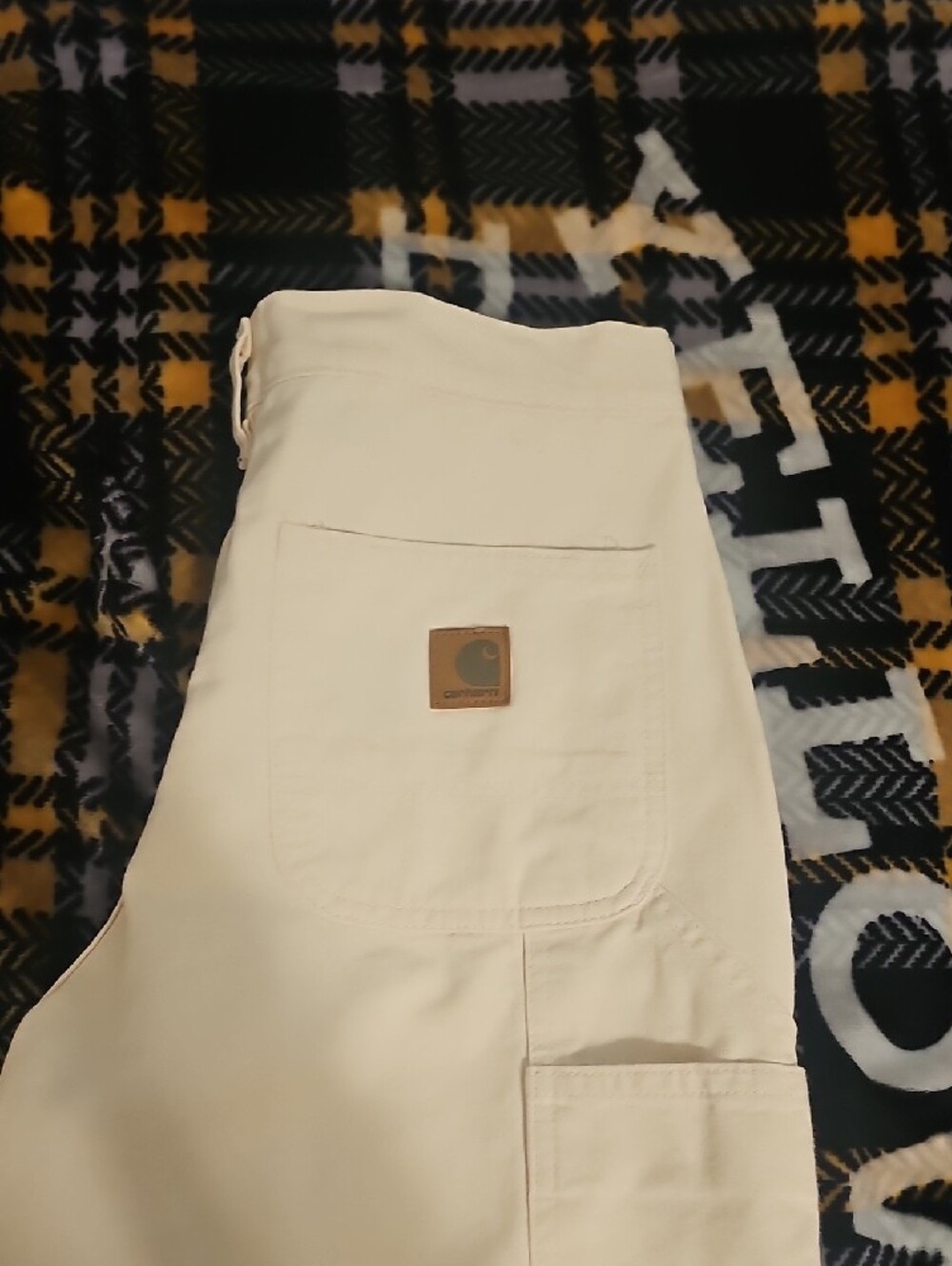Carhartt Washed Drill Cargo Shorts - Cream/Tan - Picture 3 of 4